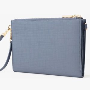 Dagne Dover Essentials Coated Canvas Clutch/Wallet Ash Blue